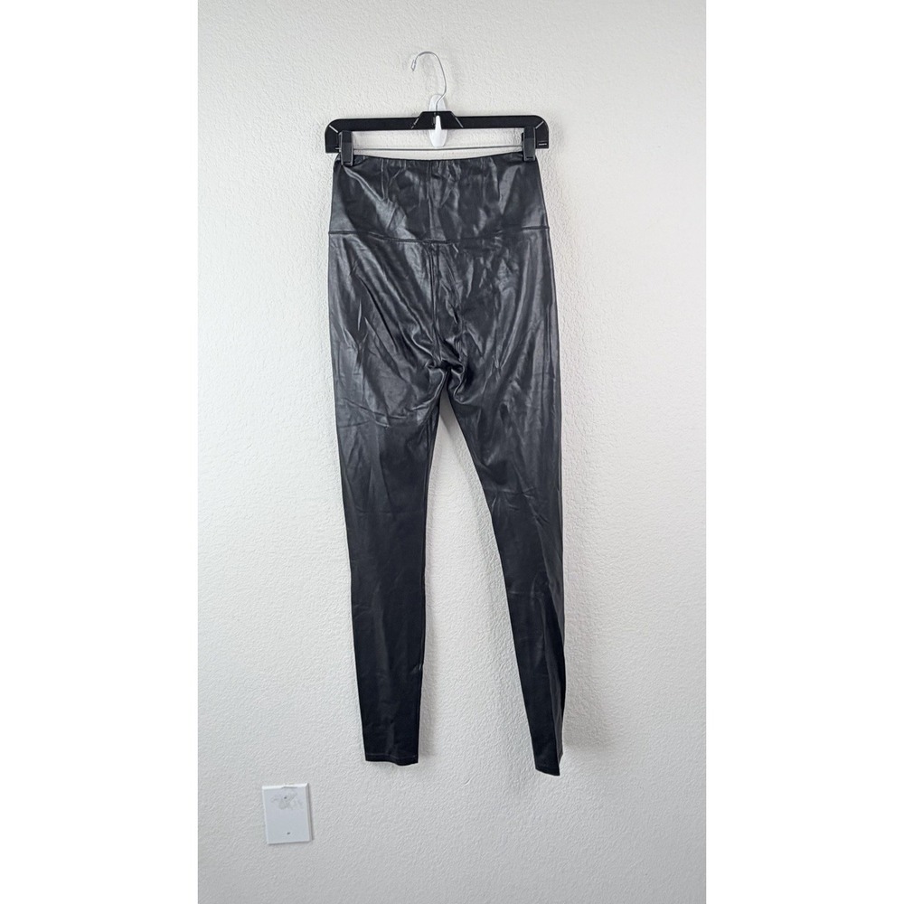 Aritzia Wilfred Free Daria Black Vegan Leather Leggings High Waisted Pants Sz M - Picture 5 of 6